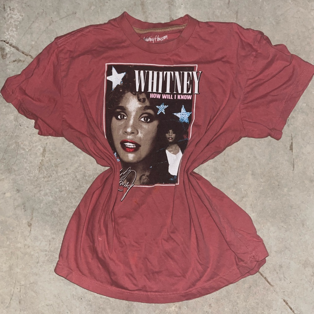 Whitney Houston Graphic Tee in Red